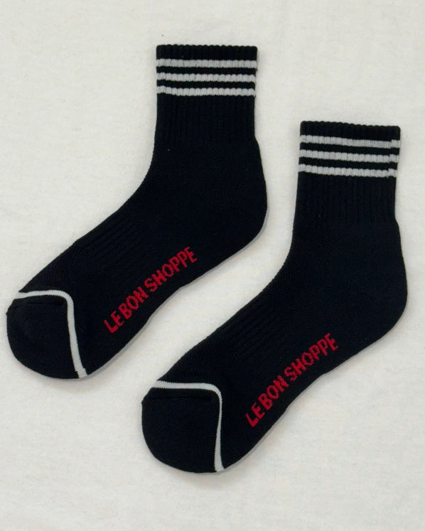 LE BON SHOPPE GIRLFRIEND SOCKS - BLACK