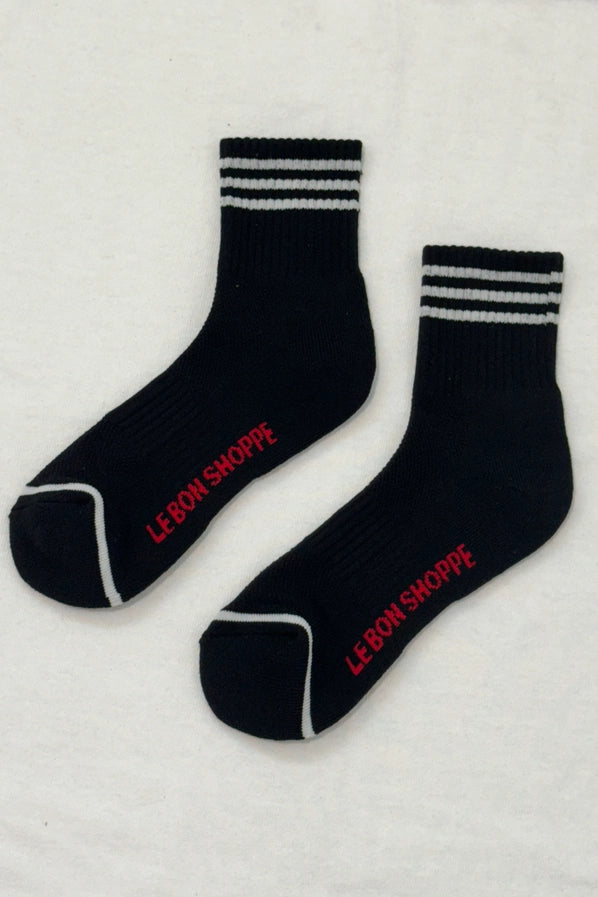 LE BON SHOPPE GIRLFRIEND SOCKS - BLACK