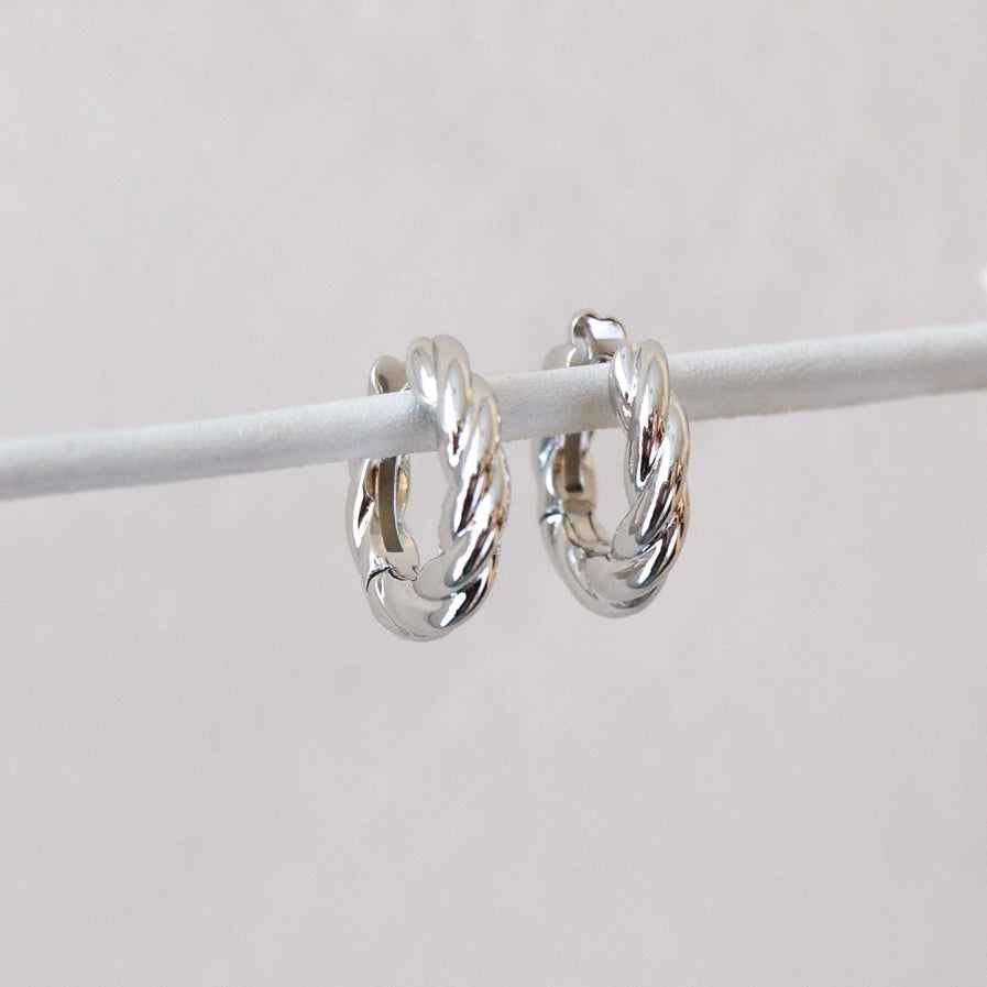 ORSATA TWISTED CHUNKY HOOPS - SILVER