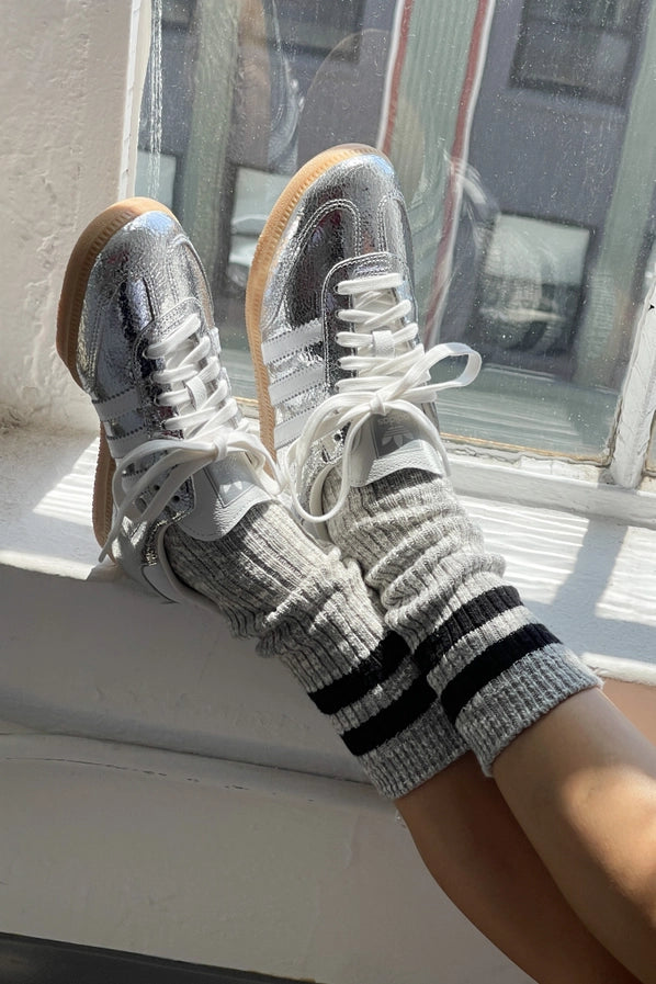 LE BON SHOPPE COTTAGE VARSITY SOCKS -  HT GREY