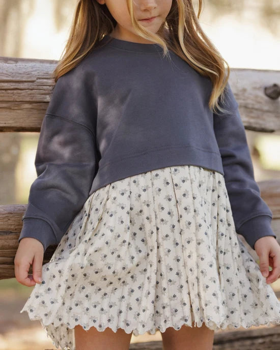 RYLEE + CRU SWEATSHIRT DRESS - VINTAGE FLEUR