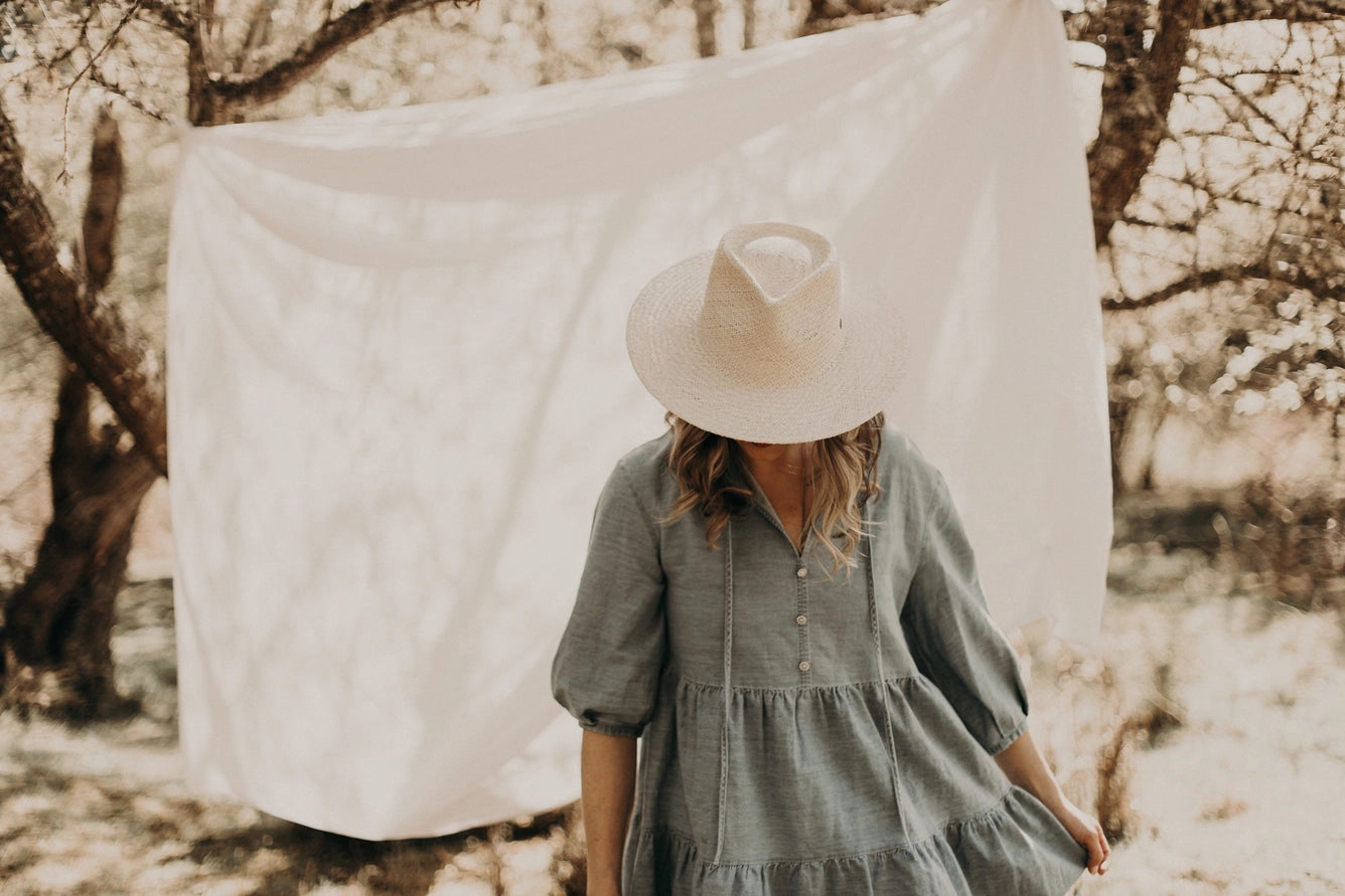 WEST VON SIENNA PALM STRAW HAT - OFF WHITE