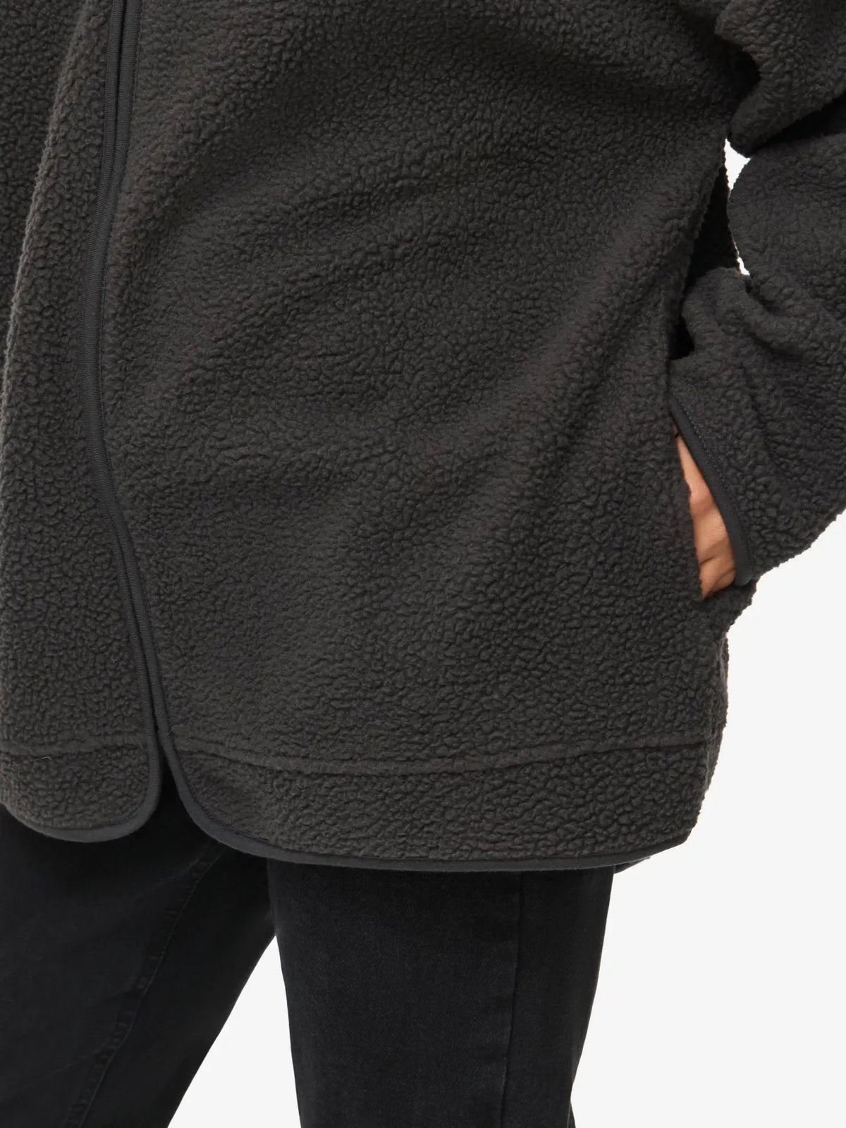 NM COZY SHERPA ZIP JACKET - OBSIDIAN