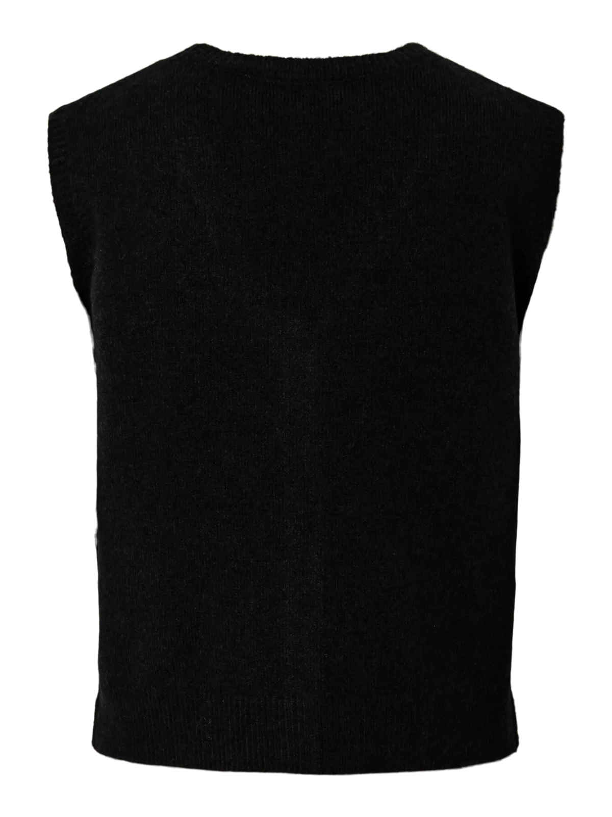 PIECES SALLY V NECK VEST - BLACK