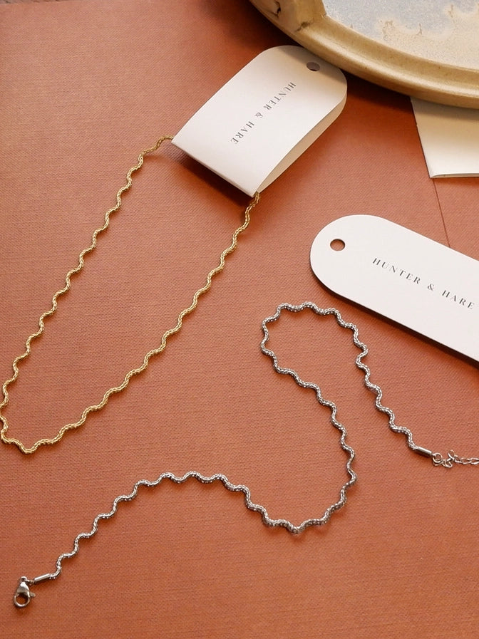 EMMY WAVY CHOKER - YELLOW GOLD