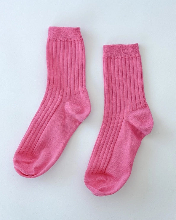 LE BON SHOPPE HER SOCKS - BRIGHT PINK