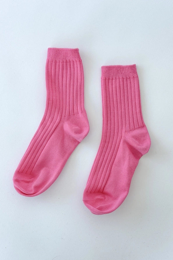 LE BON SHOPPE HER SOCKS - BRIGHT PINK