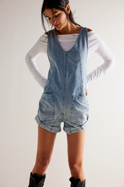 FREE PEOPLE HIGH ROLLER SHORTALL - BRIGHT EYES