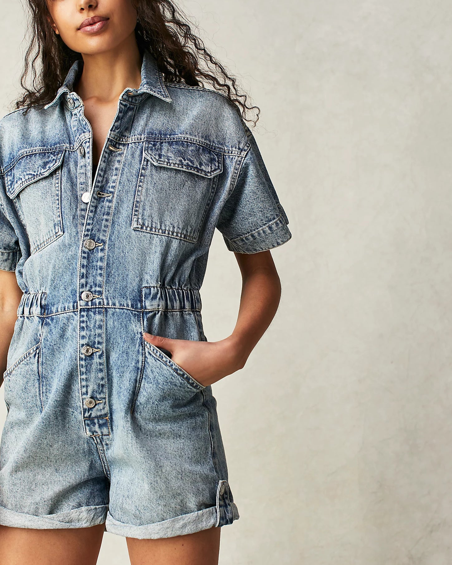 FREE PEOPLE MARCI CUFFED SHORTALL - MARRAKESH - LAST SIZE XS