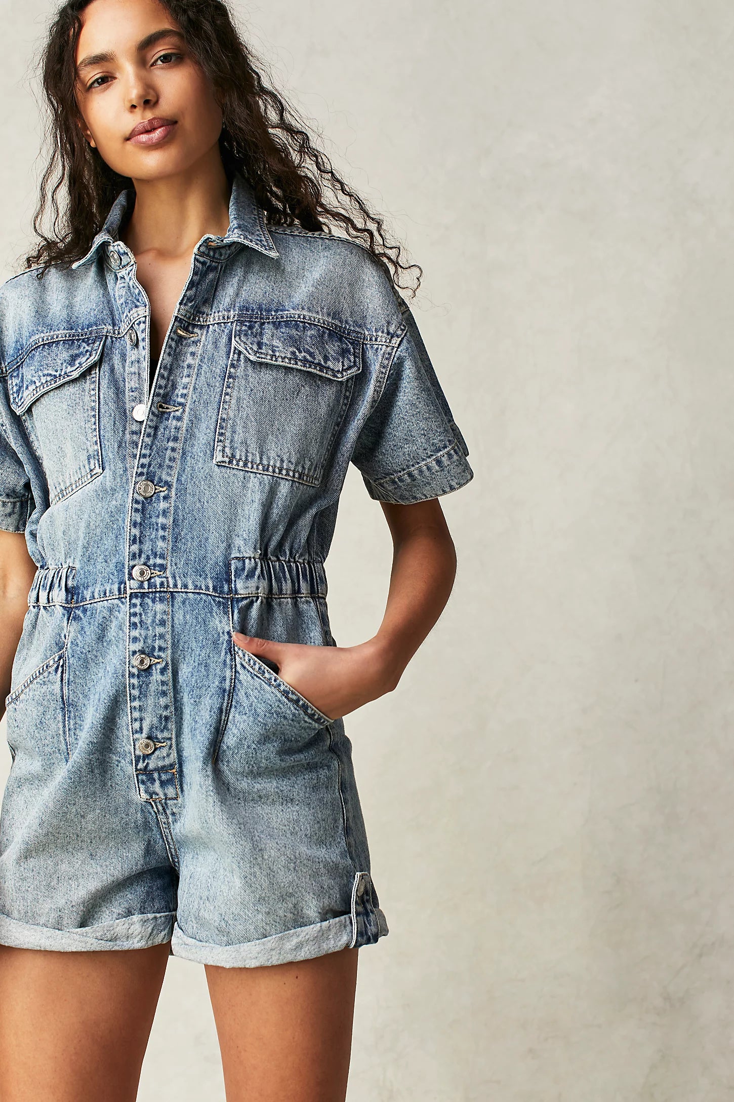 FREE PEOPLE MARCI CUFFED SHORTALL - MARRAKESH - LAST SIZE XS