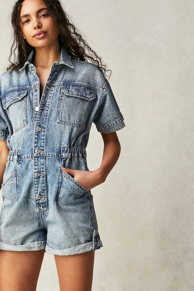 FREE PEOPLE MARCI CUFFED SHORTALL - MARRAKESH