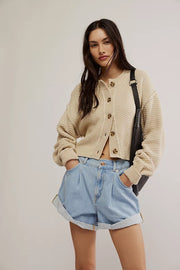 FREE PEOPLE LILA CARDIGAN - BIRCH