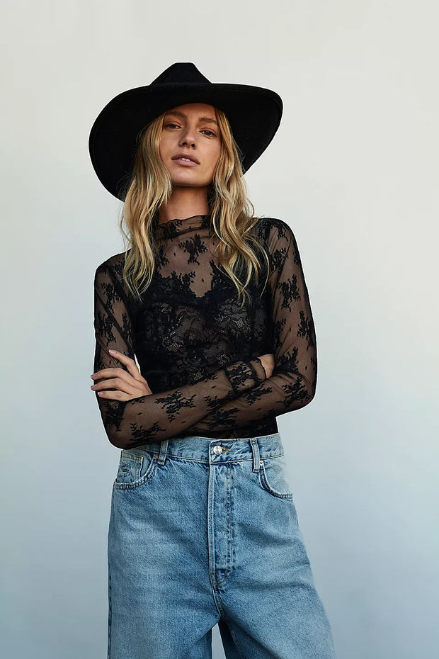 FREE PEOPLE LADY LUX LAYERING TOP - BLACK