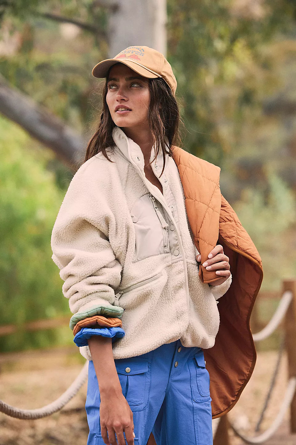 FREE PEOPLE HIT THE SLOPES JACKET MUTED BEIGE On Trend