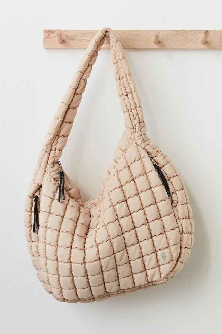 FREE PEOPLE CARR QUILTED BAG - OFF WHITE