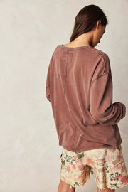 FREE PEOPLE FADE INTO YOU TEE - UMBER EARTH