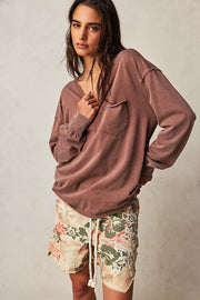 FREE PEOPLE FADE INTO YOU TEE - UMBER EARTH