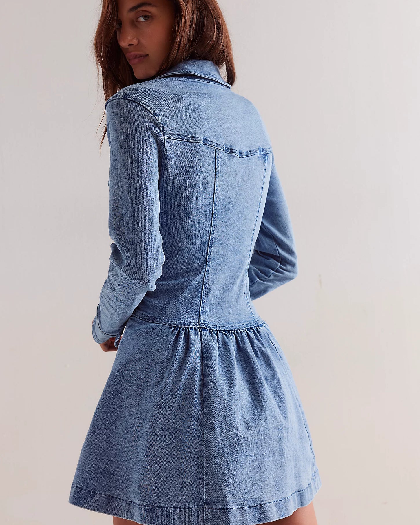 FREE PEOPLE ROADHOUSE DENIM DRESS - ON THE ROAD RINSE