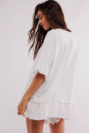 FREE PEOPLE WHY YES TEE - BLANC