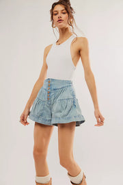 FREE PEOPLE FLEUR DENIM SHORTS - BELLE BELLE