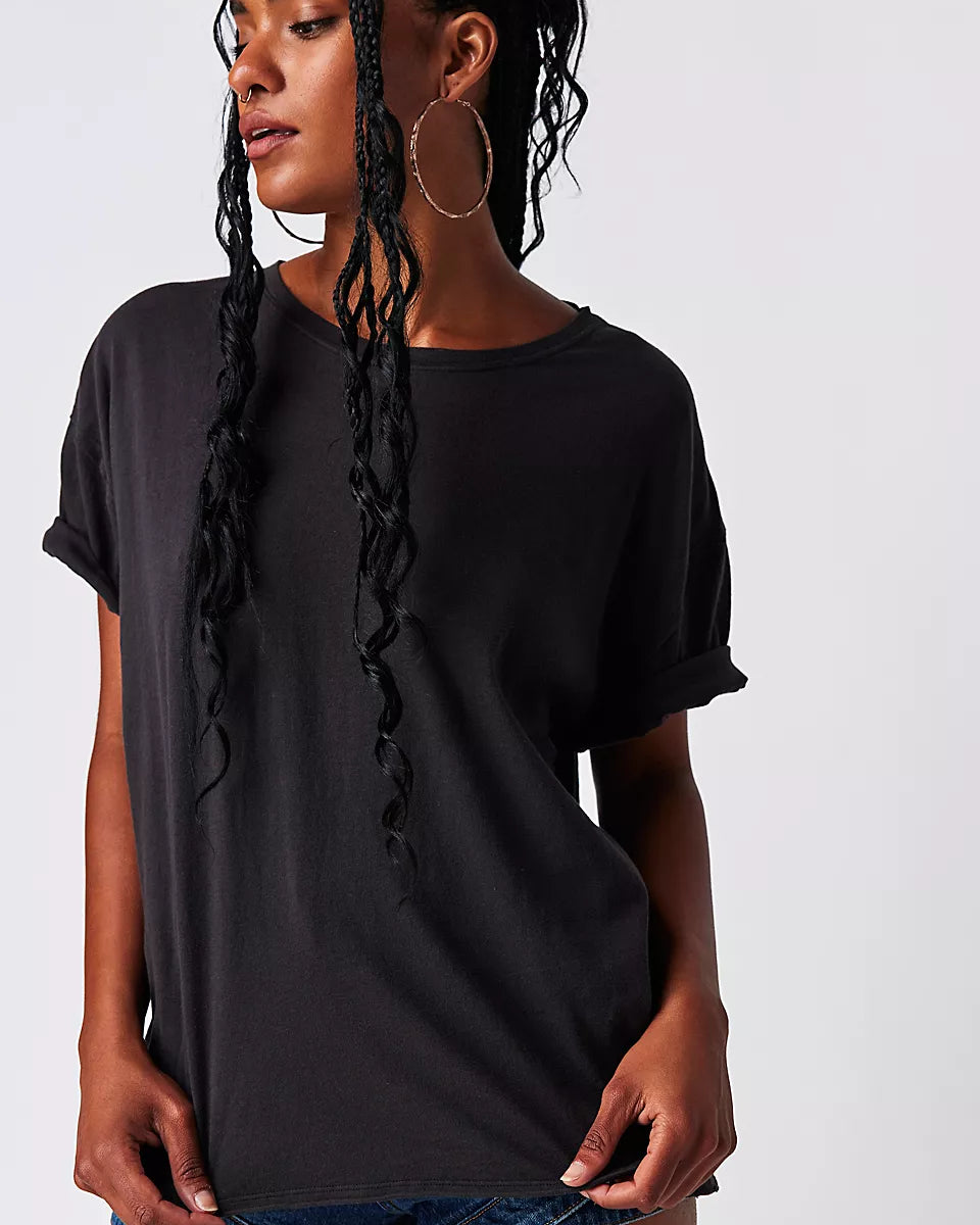 FREE PEOPLE NINA TEE - BLACK