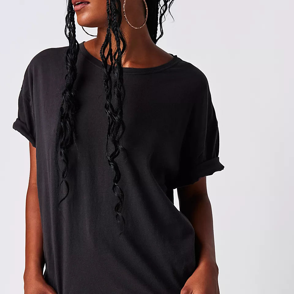 FREE PEOPLE NINA TEE - BLACK