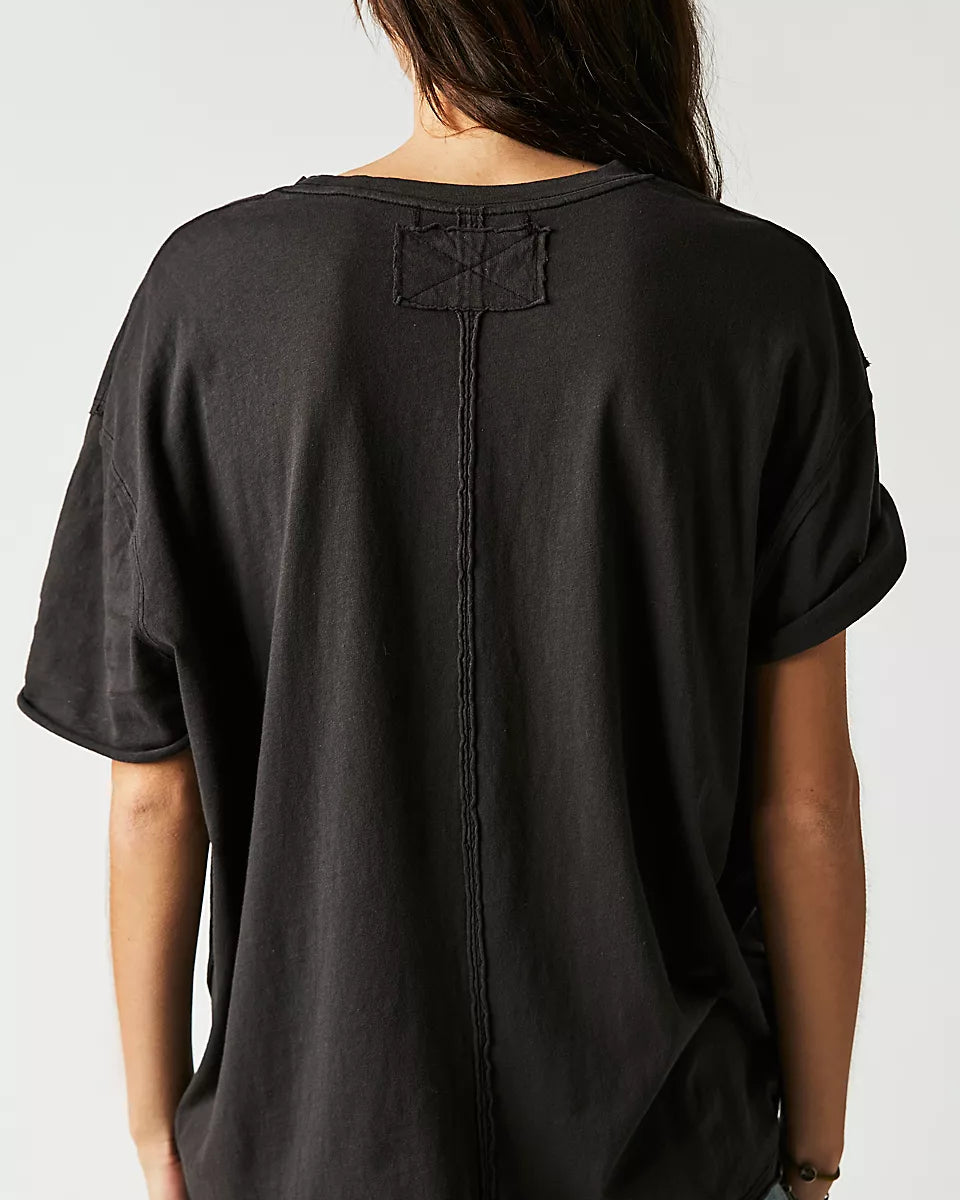 FREE PEOPLE NINA TEE - BLACK