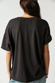 FREE PEOPLE NINA TEE - BLACK