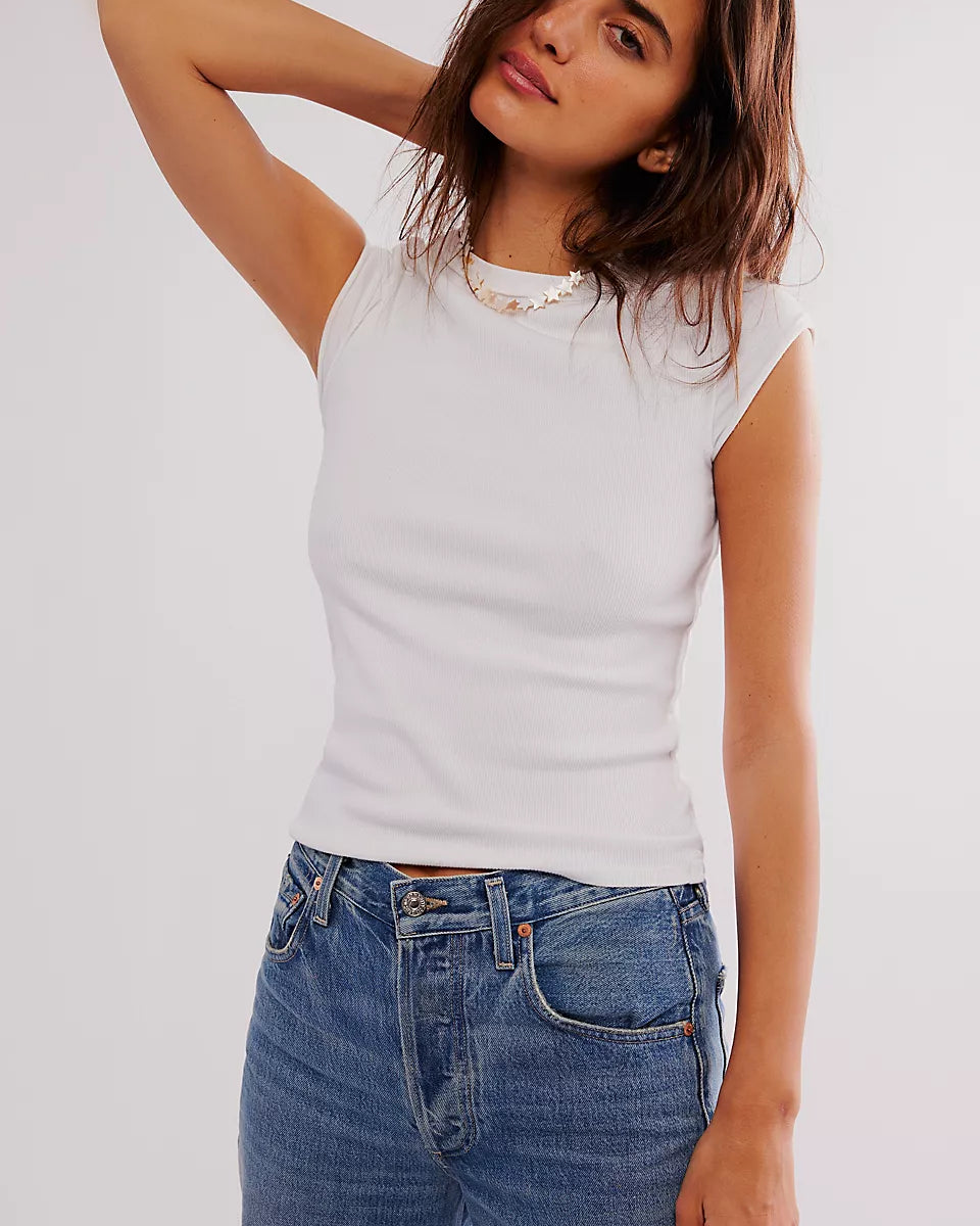 FREE PEOPLE EVER HAD TEE - IVORY