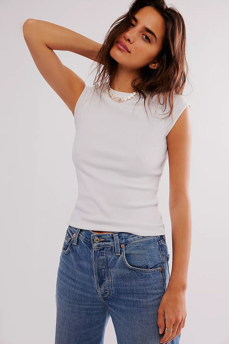 FREE PEOPLE EVER HAD TEE - IVORY