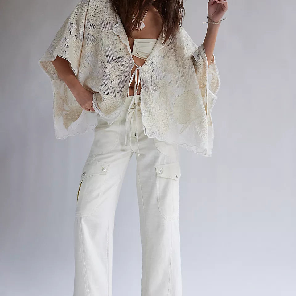 FREE PEOPLE PARK AVE PANT - IVORY