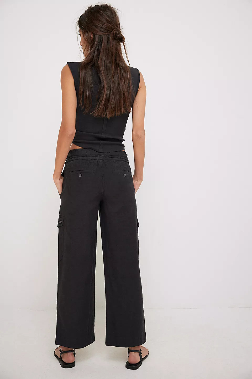 FREE PEOPLE PARK AVE PANT - BLACK