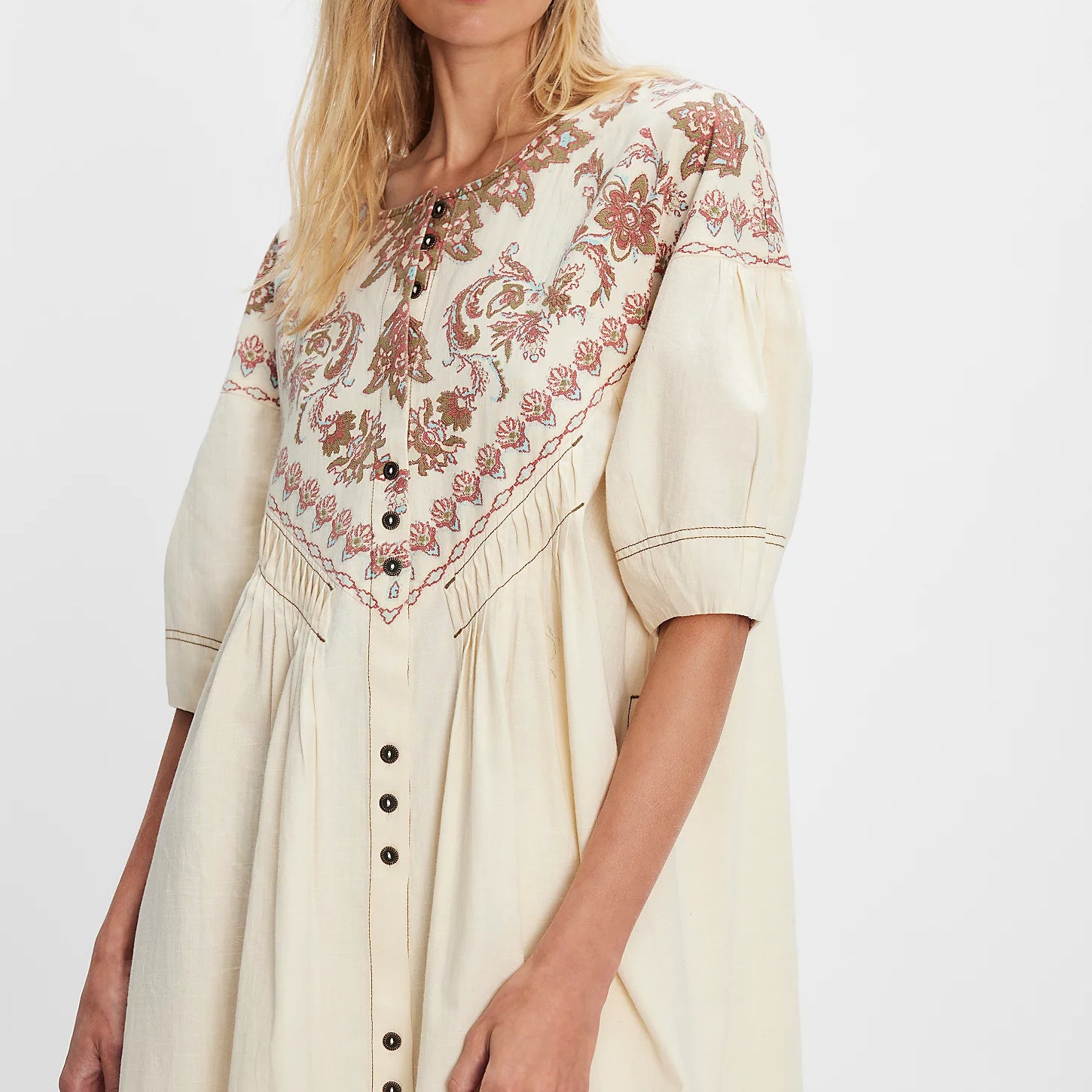 FREE PEOPLE ORSON MINI DRESS - IVORY