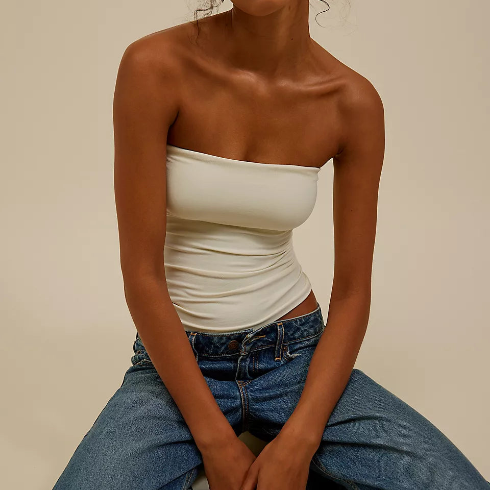 FREE PEOPLE CARRIE TUBE TOP - WHITE