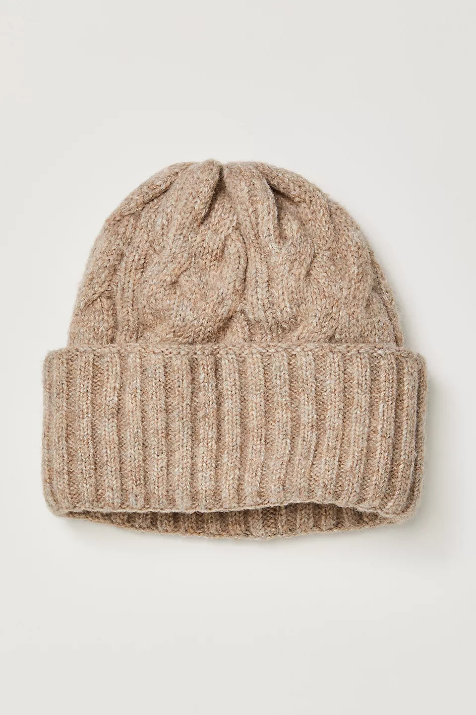 FREE PEOPLE COAST LINE BEANIE - FAWN