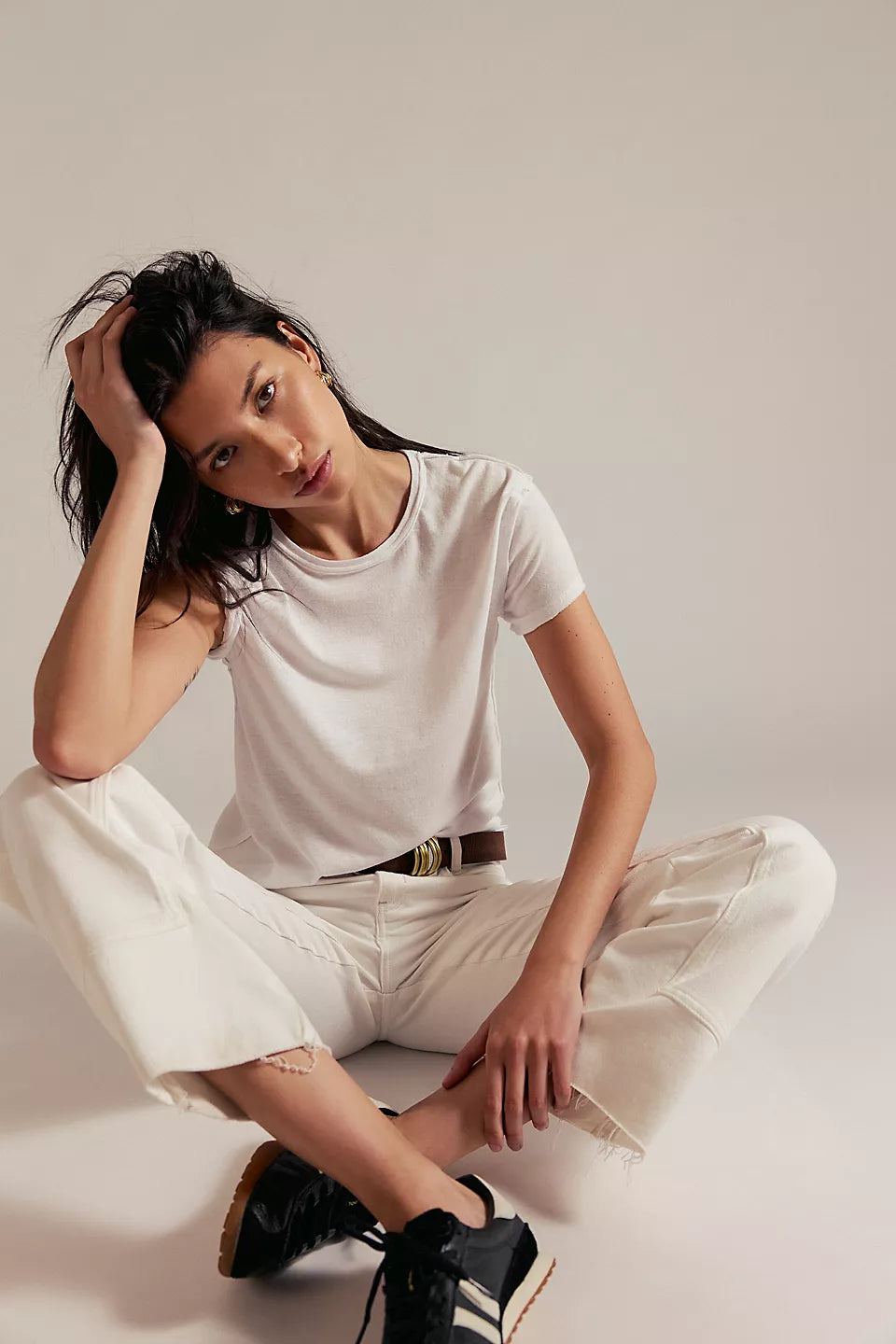 FREE PEOPLE NOVA TEE - WHITE