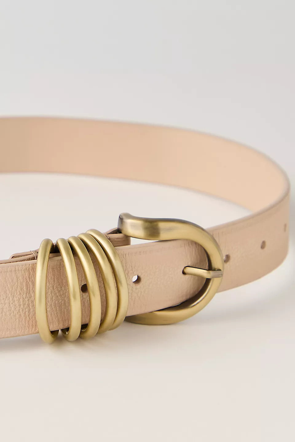 FREE PEOPLE RORI LEATHER BELT - CREAM