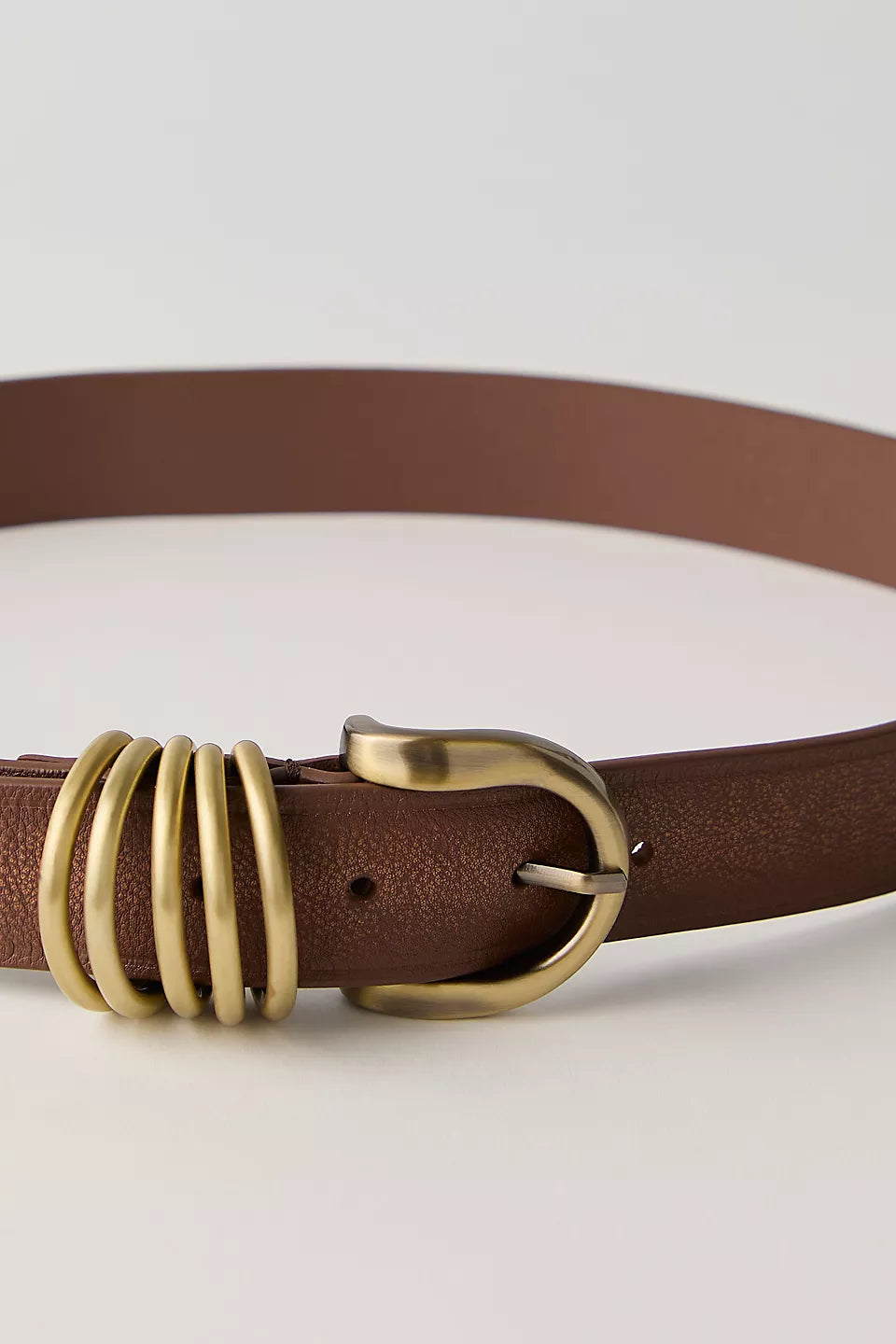 FREE PEOPLE RORI LEATHER BELT - COGNAC
