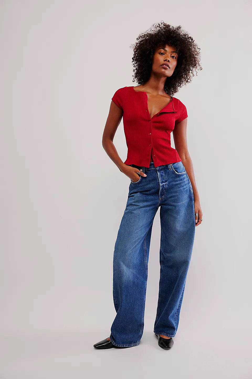 FREE PEOPLE MOST WANTED CARDI - RED