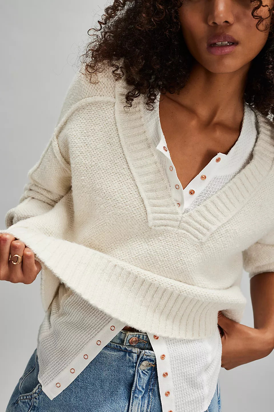 FREE PEOPLE GOING PLACES CARDI - IVORY