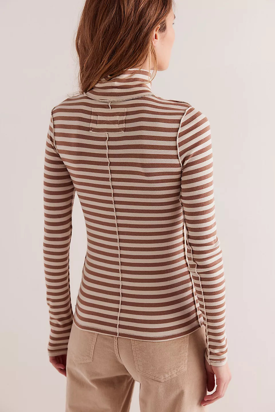 FREE PEOPLE GOOD GOOD TURTLENECK - OTTER COMBO