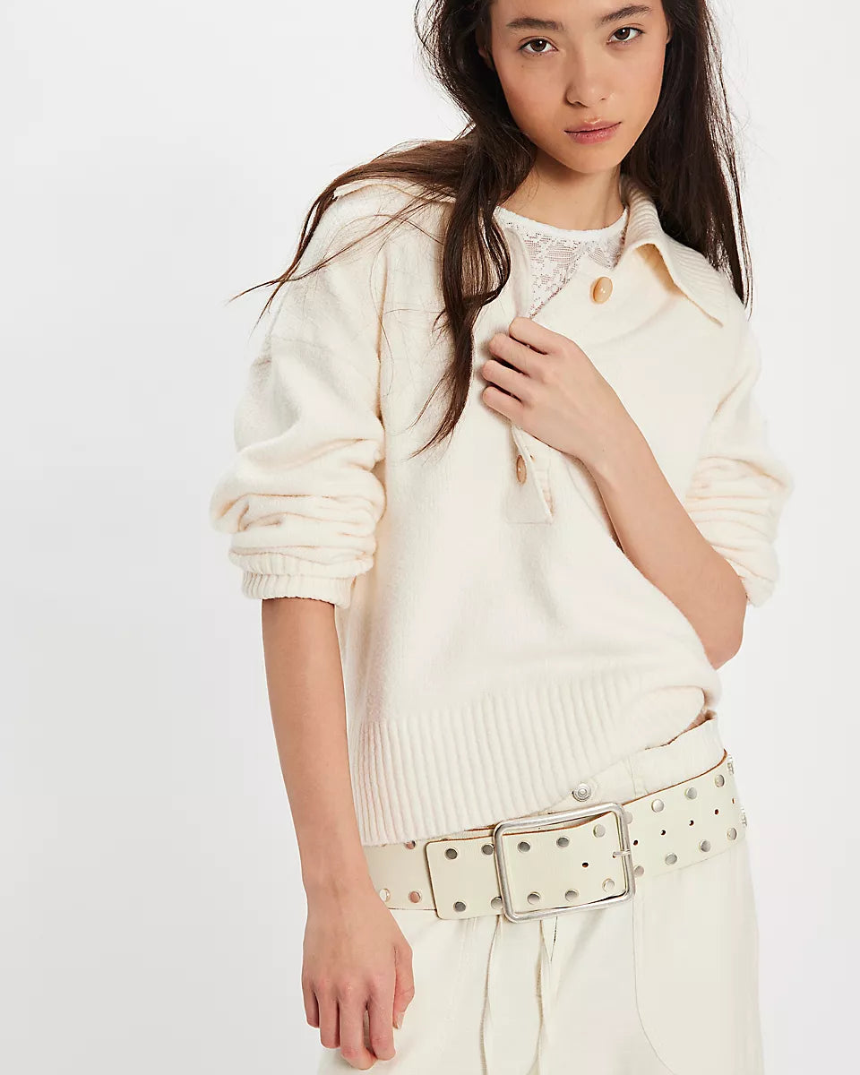 FREE PEOPLE TRADING UP POLO - IVORY
