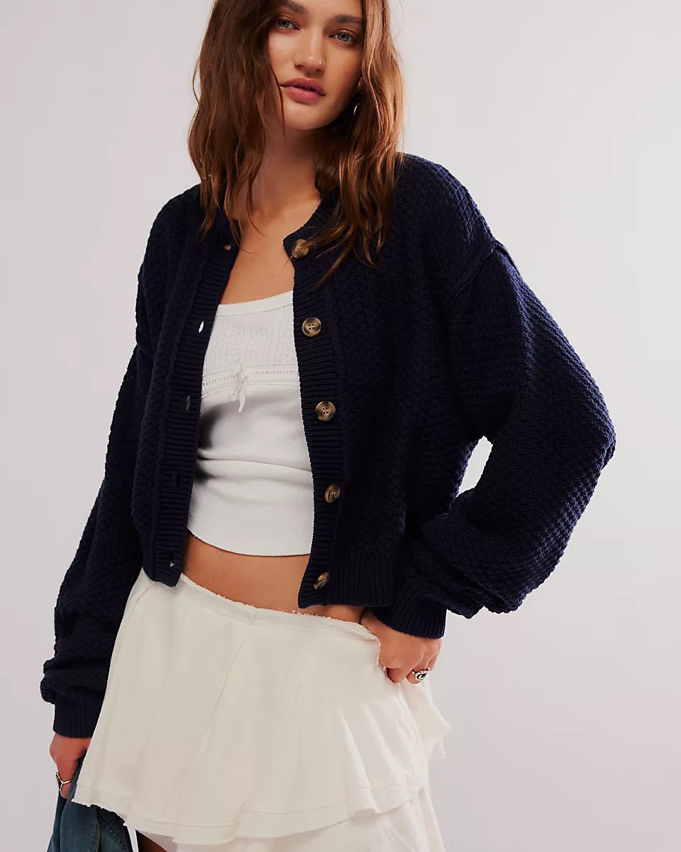 FREE PEOPLE LILA CARDIGAN - SKY CAPTAIN