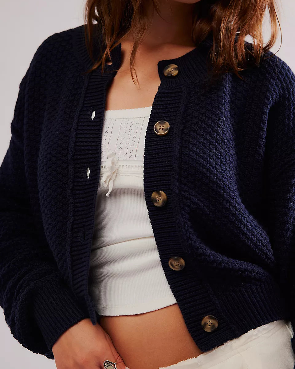 FREE PEOPLE LILA CARDIGAN - SKY CAPTAIN