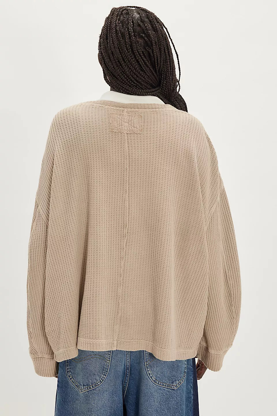 FREE PEOPLE DAWSON POCKET THERMAL - SMOOTHE STONE