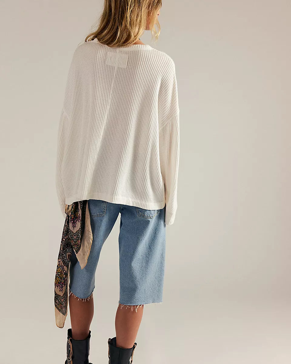 FREE PEOPLE DAWSON THERMAL - CLEAN IVORY