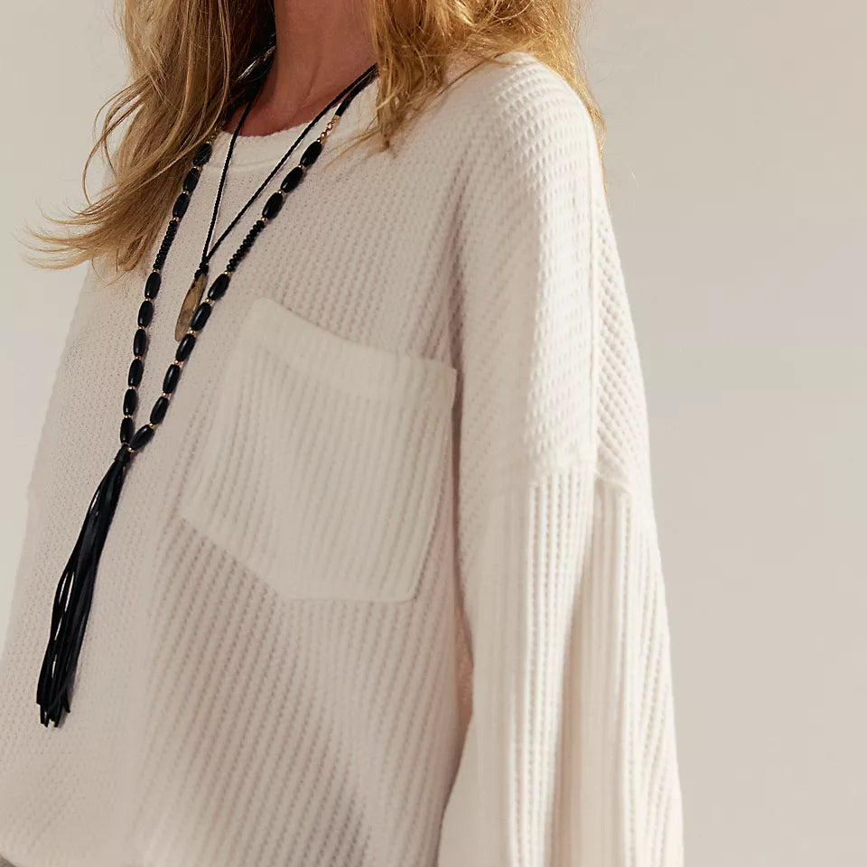 FREE PEOPLE DAWSON THERMAL - CLEAN IVORY