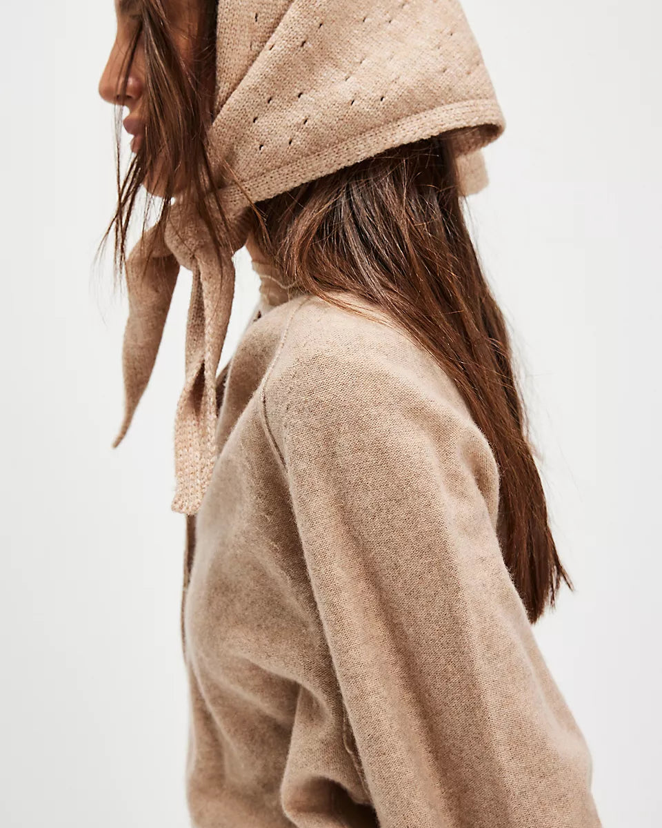 FREE PEOPLE TRIANGLE SCARF - TAUPE