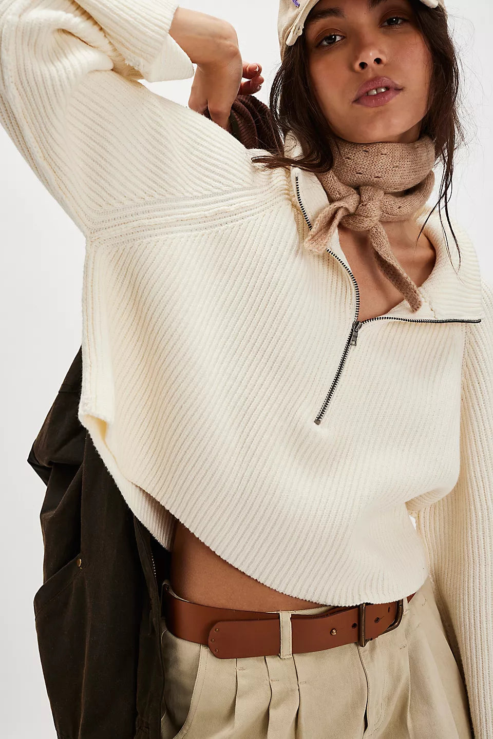 FREE PEOPLE TRIANGLE SCARF - TAUPE