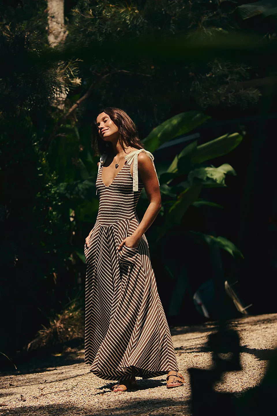 FREE PEOPLE CECELIA MIDI DRESS - COCONUT MILK